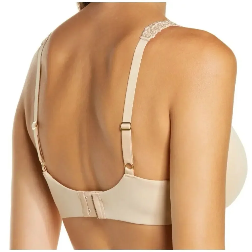 Natori Rose Dream Custom Coverage Underwire T Shirt Bra 731080‎ Tan 34DDD